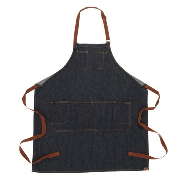 ChefWorks Urban Collection Unisex Memphis Bib Apron in Indigo Blue - Picture 1 of 13
